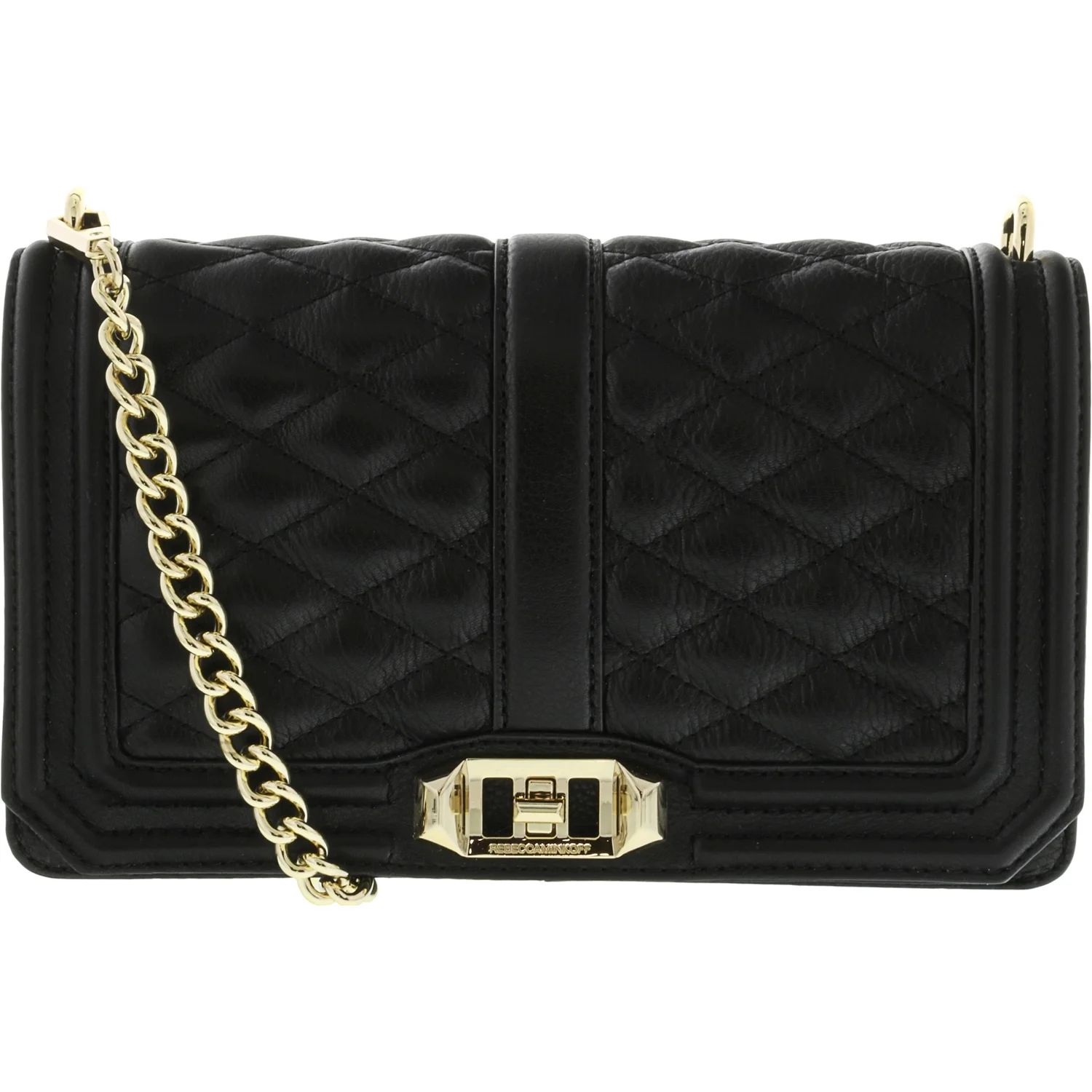 Rebecca Minkoff Women's Love Quilted Leather Crossbody Shoulder Bag - Black | Walmart (US)