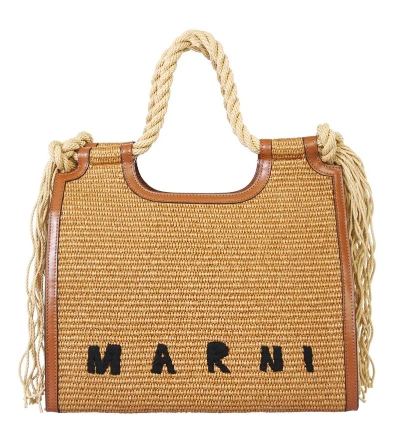 Marni Marcel Frayed-Detailed Top Handle Bag | Cettire Global