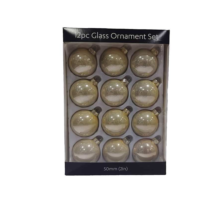 12-Count Pearl Glass Ornaments | At Home