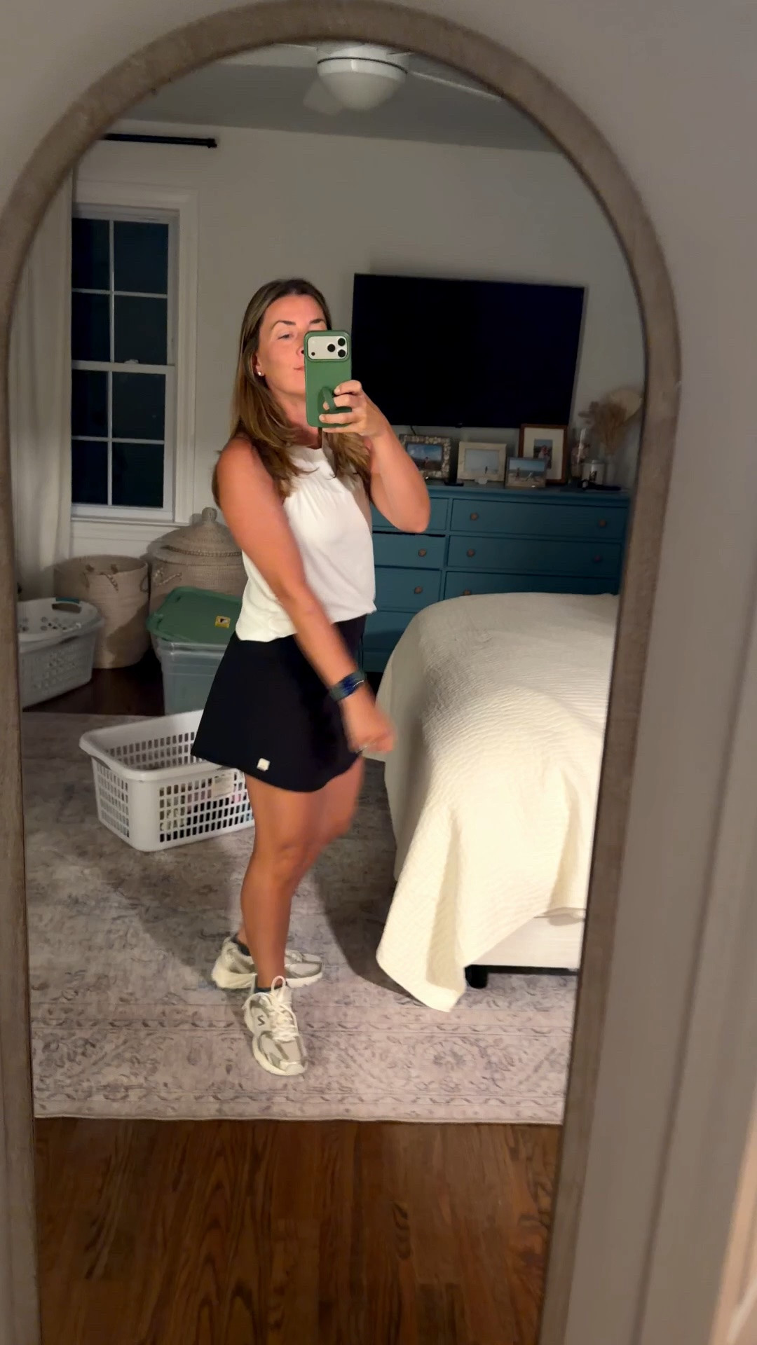 US OPEN outfit! And the socks I bought there because I needed to give my socks to my son 🤪… but this outfit is beyond comfy! 

I own the shirt in 5 colors and need the skirt in more!

#LTKOver40 #LTKActive #LTKmomlife