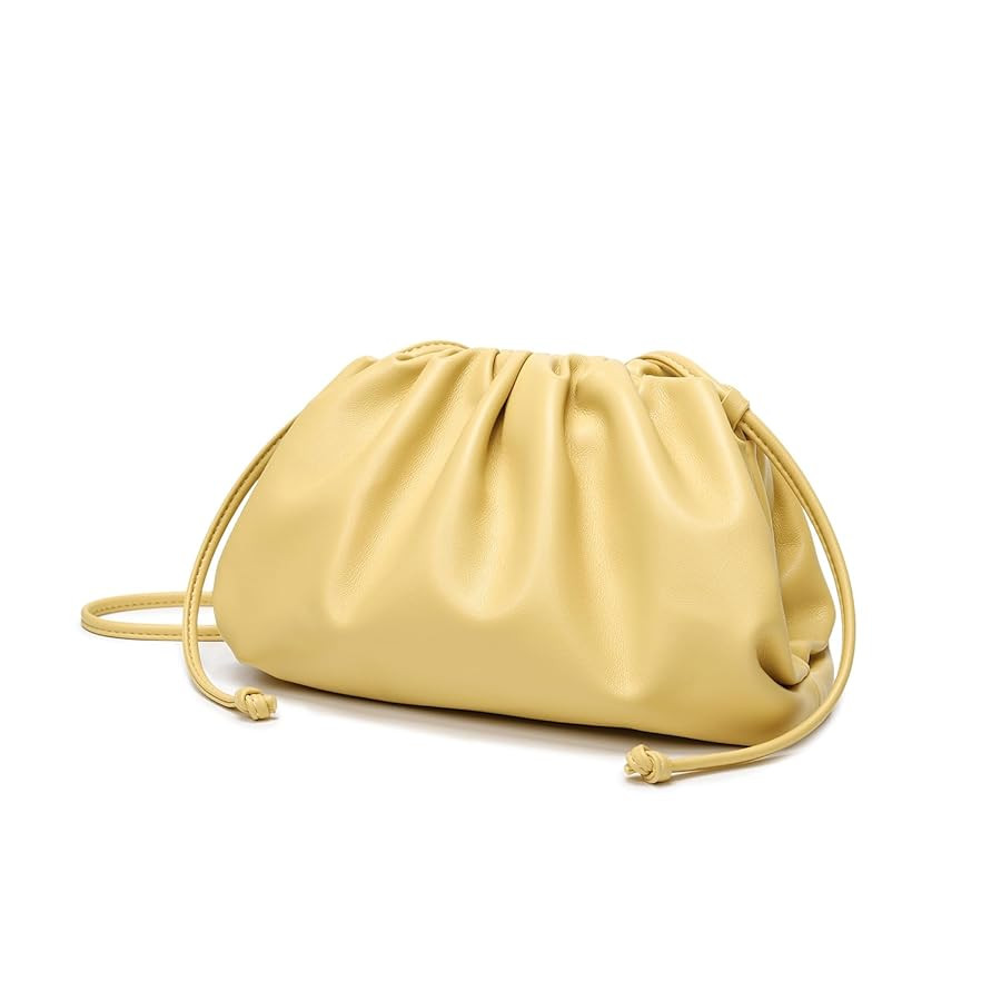 Huralona Dressy Pleated Vegan Leather Clutch Purse Super Soft Cloud Dumpling Clutch Bag for Women... | Amazon (US)