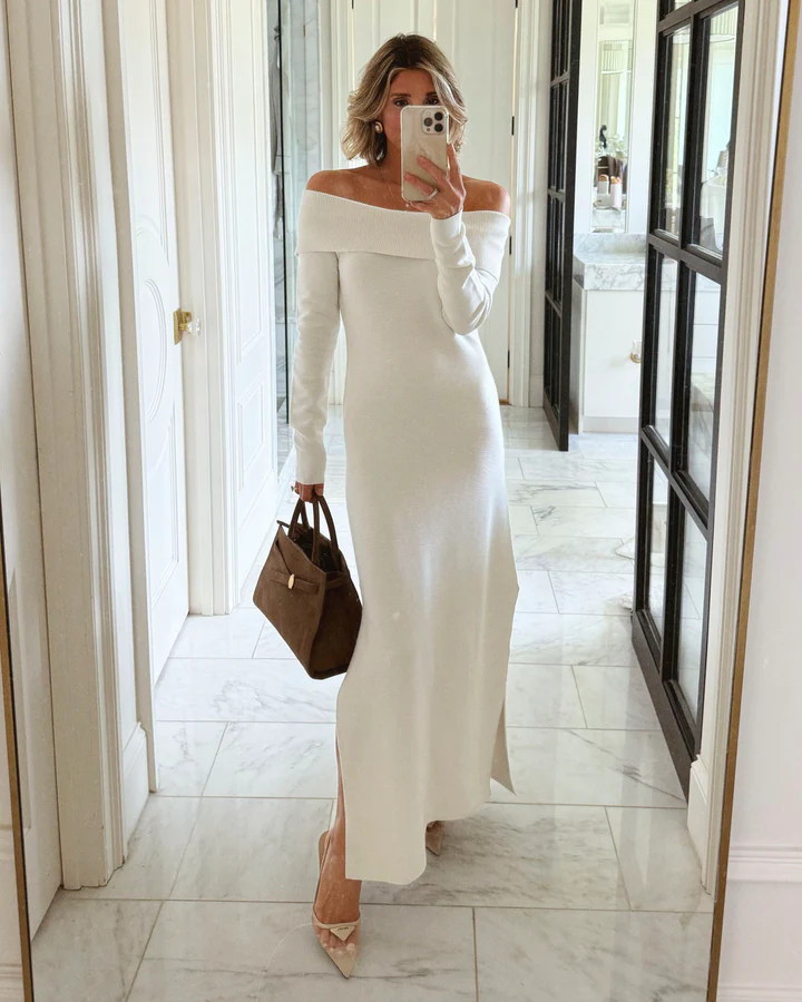 Splendid x @Cellajaneblog Off-the-Shoulder Sweater Dress | Splendid