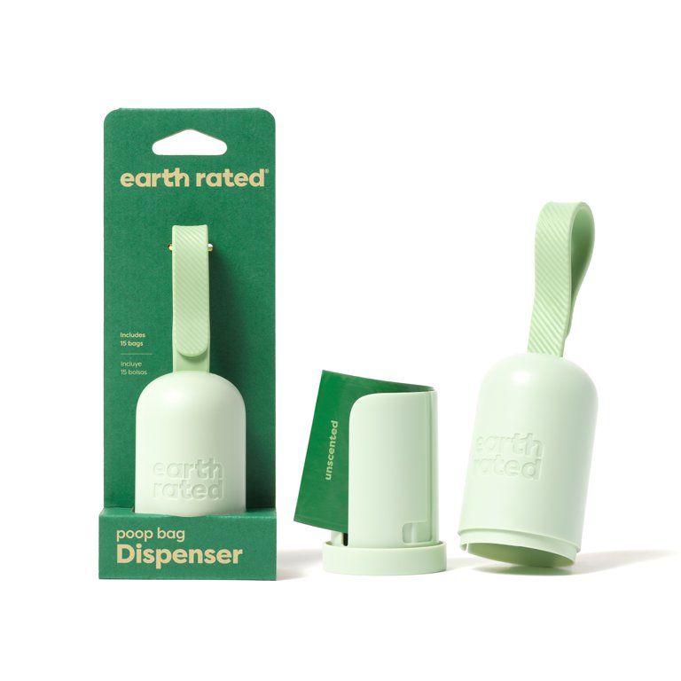Earth Rated Poop Bags Dispenser with 15 Bags, Green | Walmart (US)