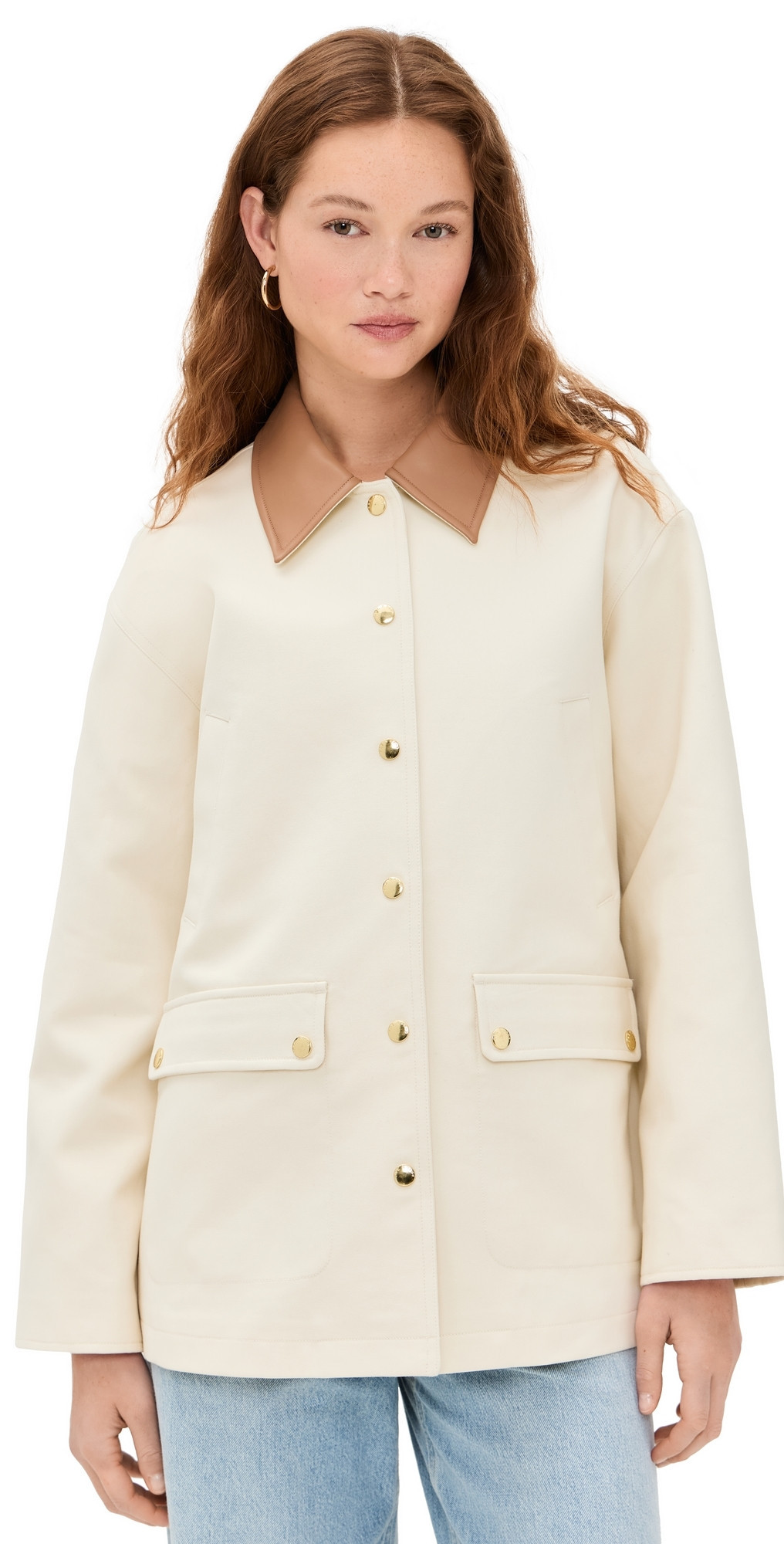rag & bone Cassidy Barn Jacket Ivory L | Shopbop