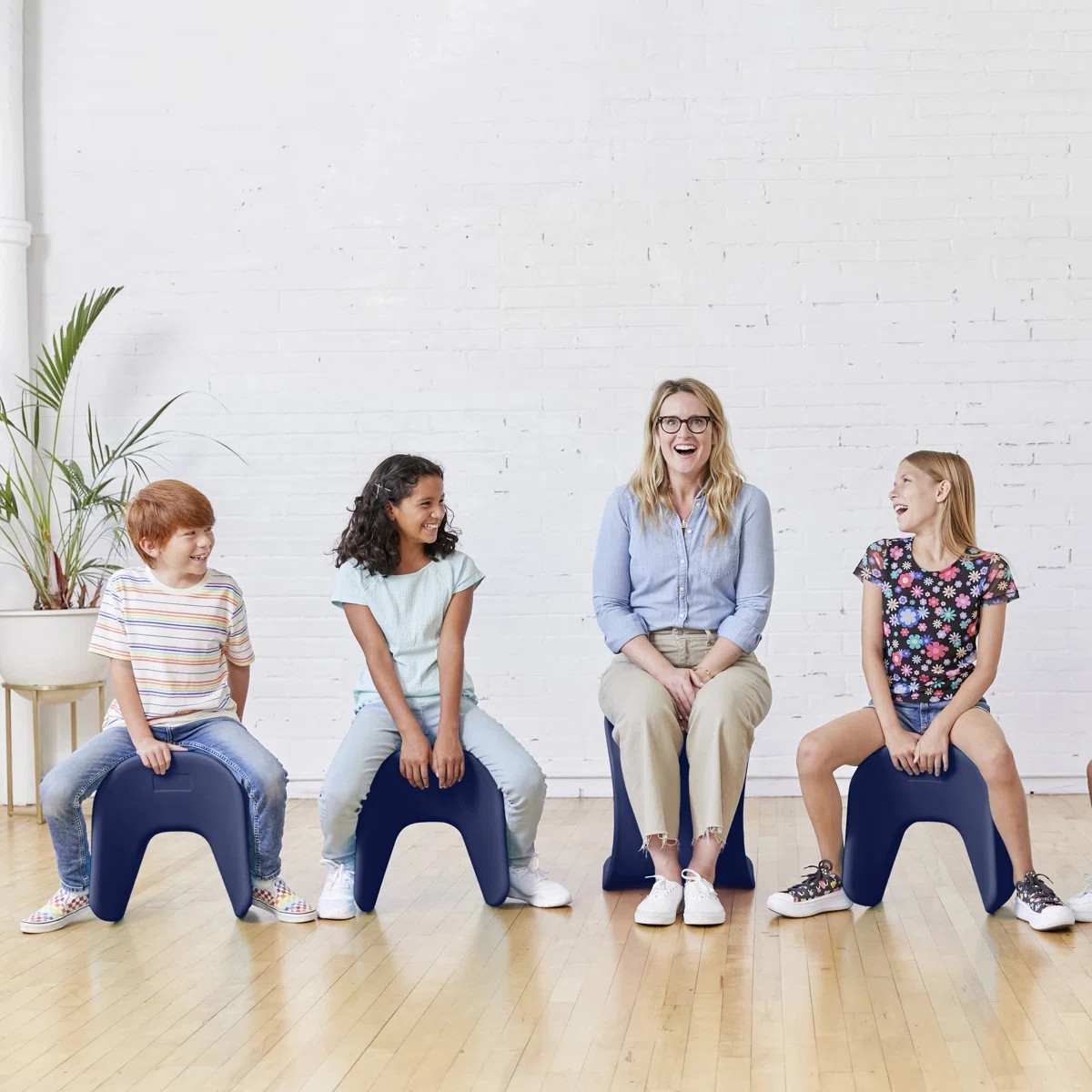 ECR4Kids Wave Seat, 14in - 15.1in Seat Height, Perch Stool, 2-Pack (Set of 2) | Wayfair North America