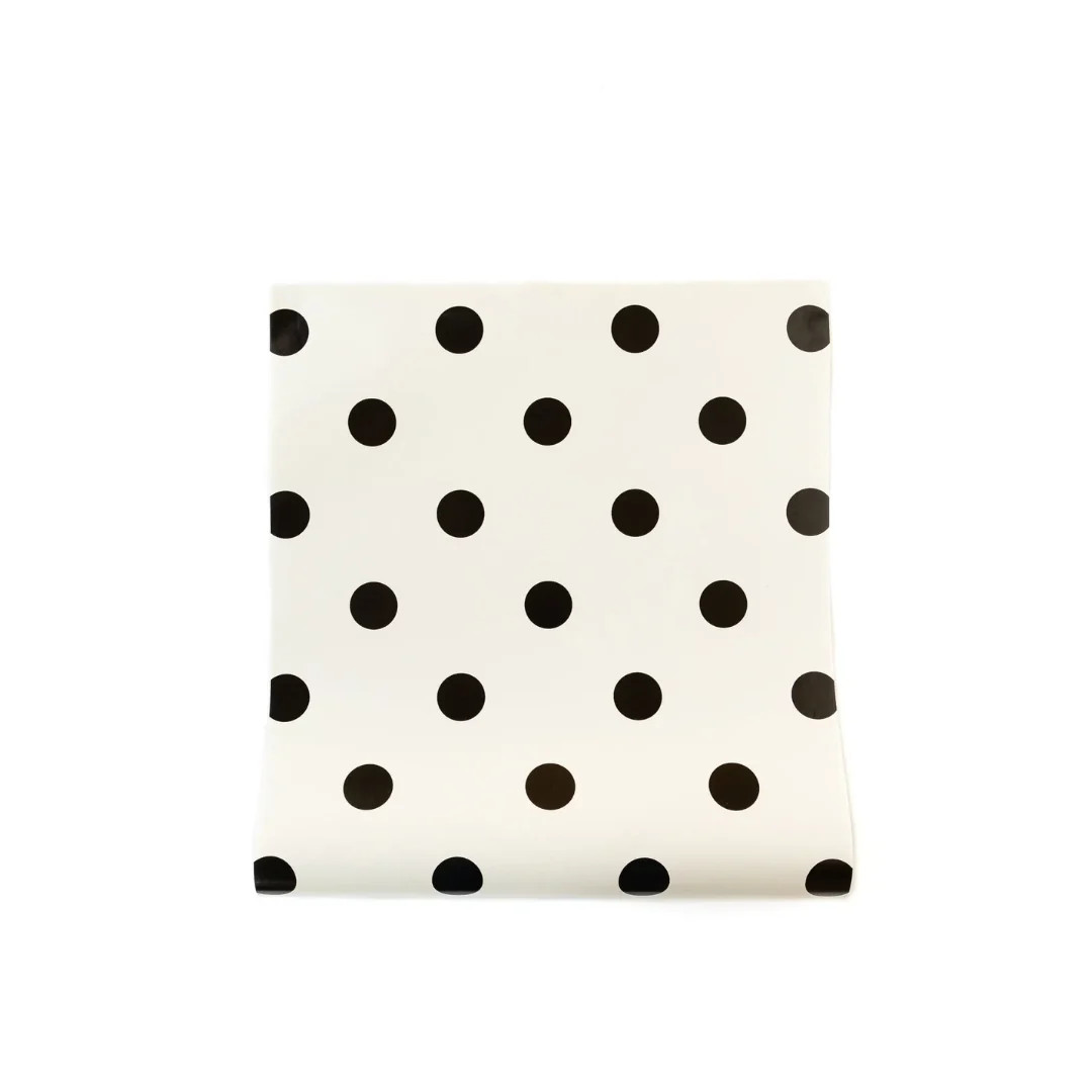 Cream with Black Dots Table Runner | Ellie and Piper