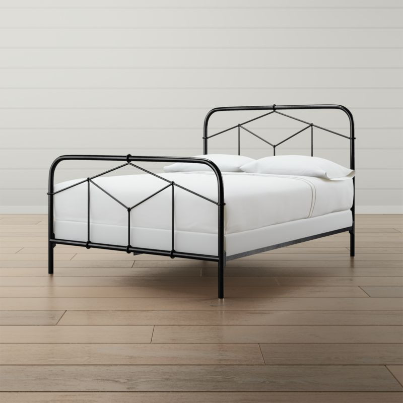 Cora Queen Black Iron Bed + Reviews | Crate & Barrel | Crate & Barrel