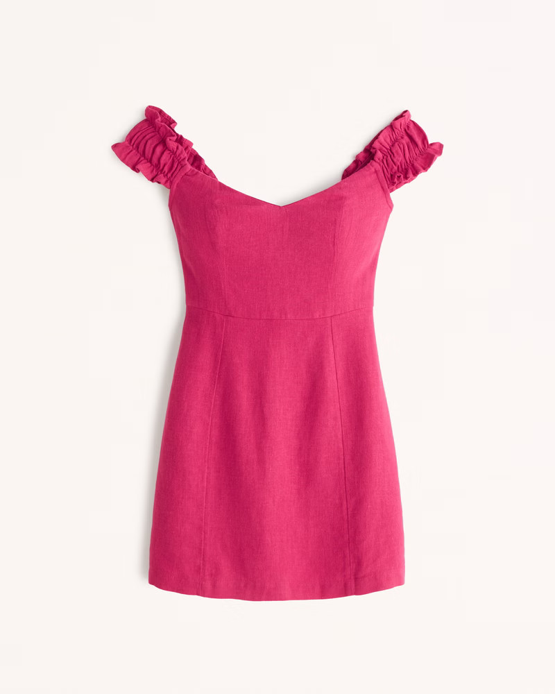 Women's Off-The-Shoulder Corset Mini Dress | Women's New Arrivals | Abercrombie.com | Abercrombie & Fitch (US)