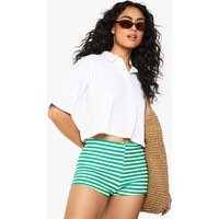 Womens Button Collared Boxy Crop T-Shirt - White - 2 | boohoo (US & Canada)