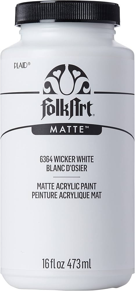 FolkArt Matte Acrylic Paint in Assorted Colors, 16 oz, Wicker White 16 Fl Oz | Amazon (US)