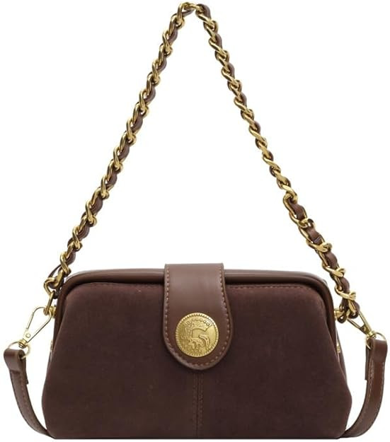 Women's Shoulder Bag with Gold Chain Strap Fetro Crossbody Small Square Bag Autumn and Winter All... | Amazon (US)