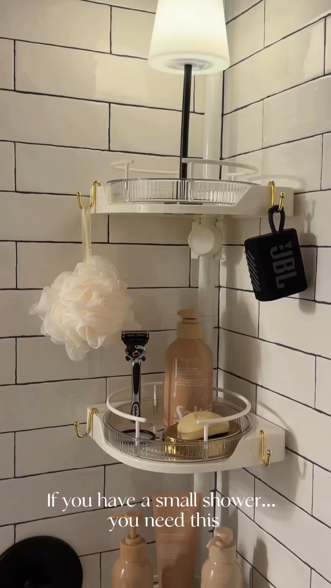 say SHOP if this is something you would find useful and I’ll send you the details. If you have a small shower… you need this 🚿

I finally got tired of bottles falling, shelves rusting, and having nowhere to put anything except the floor of the tub 😅 This organizer installs in minutes (no tools, no drilling, no damage) and instantly gave me SO much more space. I was able to fit all my shampoo, conditioner, body wash, razors, and even my skincare without it looking cluttered. It adjusts to your ceiling height and actually feels sturdy …nothing slides down and nothing tips over when you grab a bottle.

#smallbathroom #homeorganization #amazonhome #apartmentliving #homeupgrades
