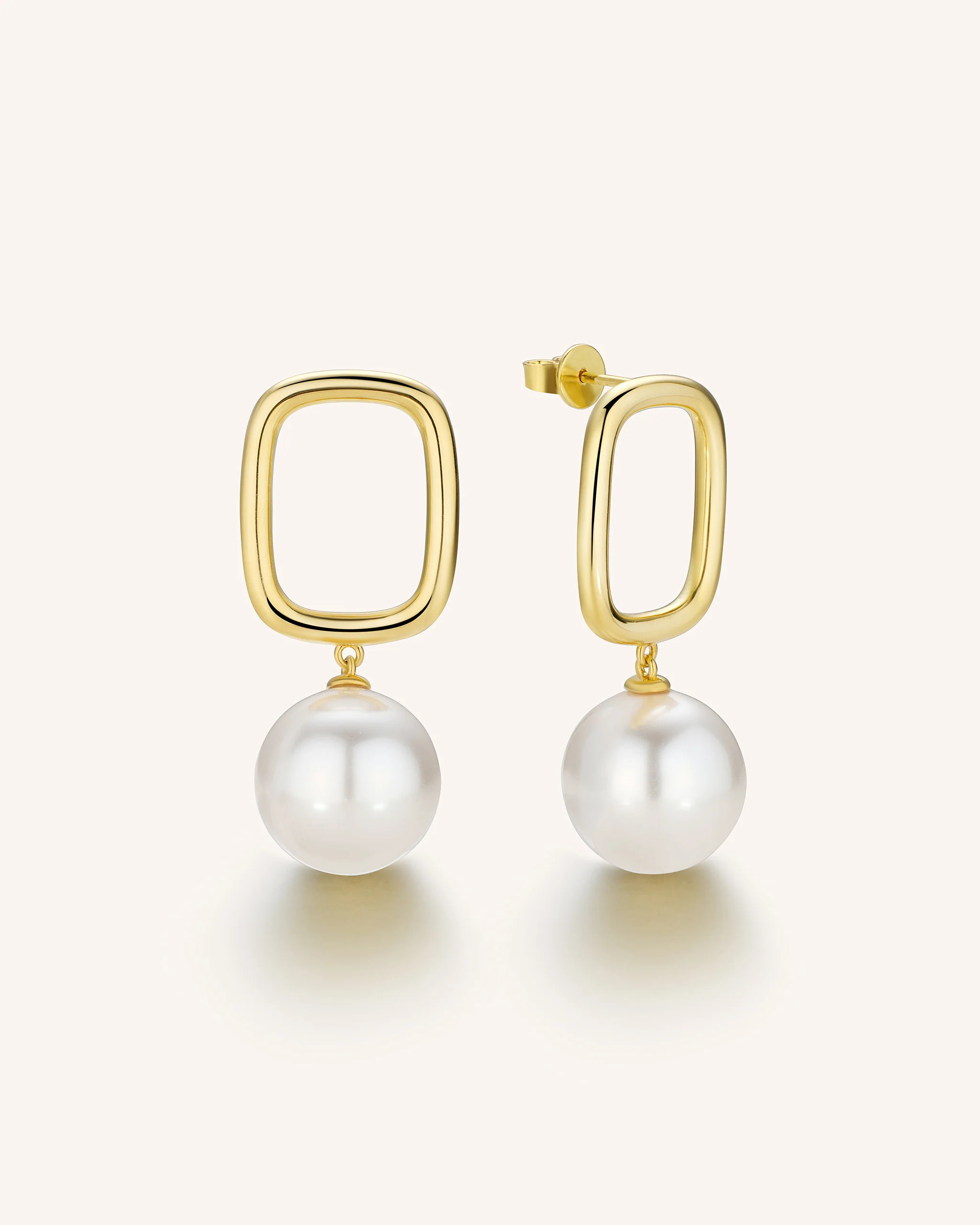 Hoop Pearl Earrings | PEACHMIND
