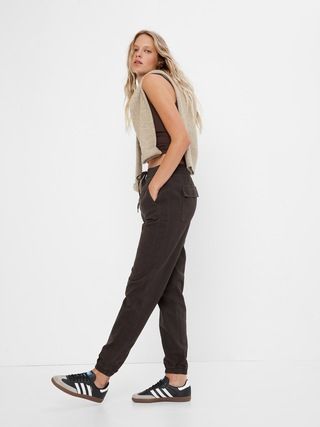 Ribbed Pull-On Joggers with Washwell | Gap (US)