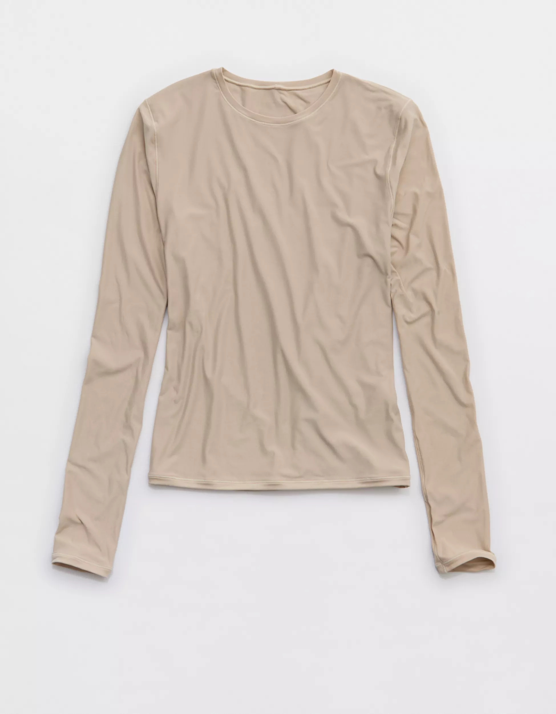 SMOOTHEZ Long Sleeve Crew T-Shirt | Aerie