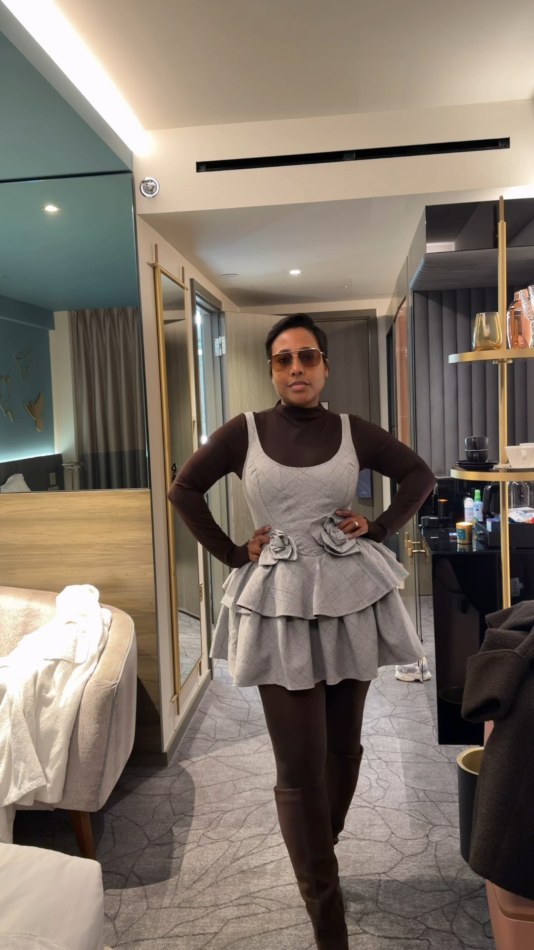 European holiday vacation style in this beautiful Aknvas dress wearing a size 6 (fits true to size) and size small in the coat (fits oversized) 

#LTKootd #LTKHoliday #LTKgrwm