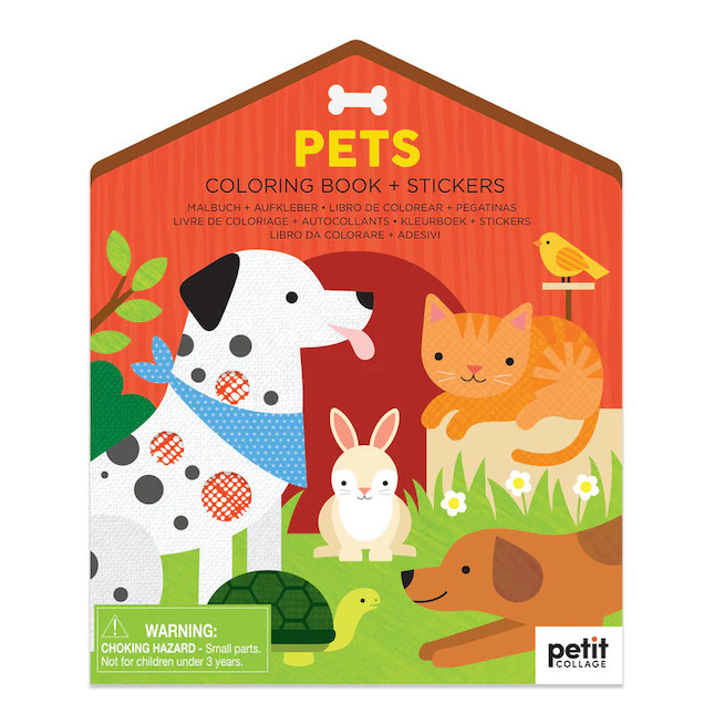 Pets Coloring Book and Stickers | Fat Brain Toys