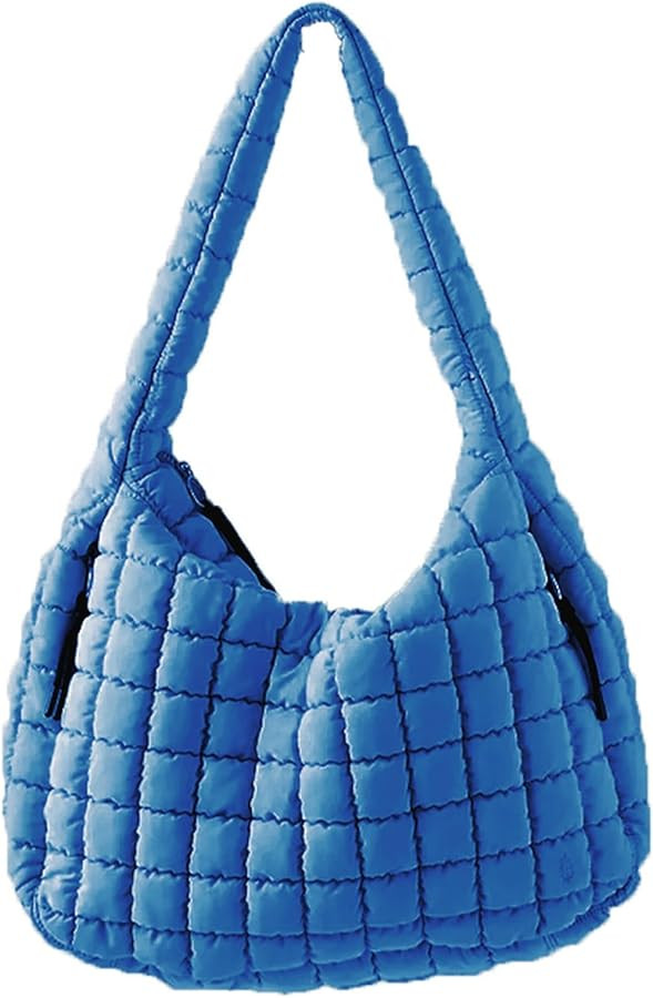 Quilted Tote Bag for Women, Puffer Hobo Bag Lightweight Puffy Handbags Carryall Padding Shoulder ... | Amazon (US)