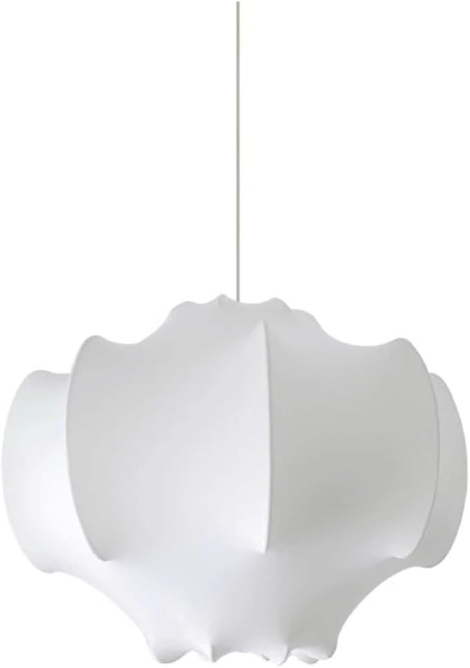 Modern Silk Cocoon Pendant Light, Handcrafted Nordic Cream White Hanging Lamp, Ceiling Chandelier... | Amazon (US)