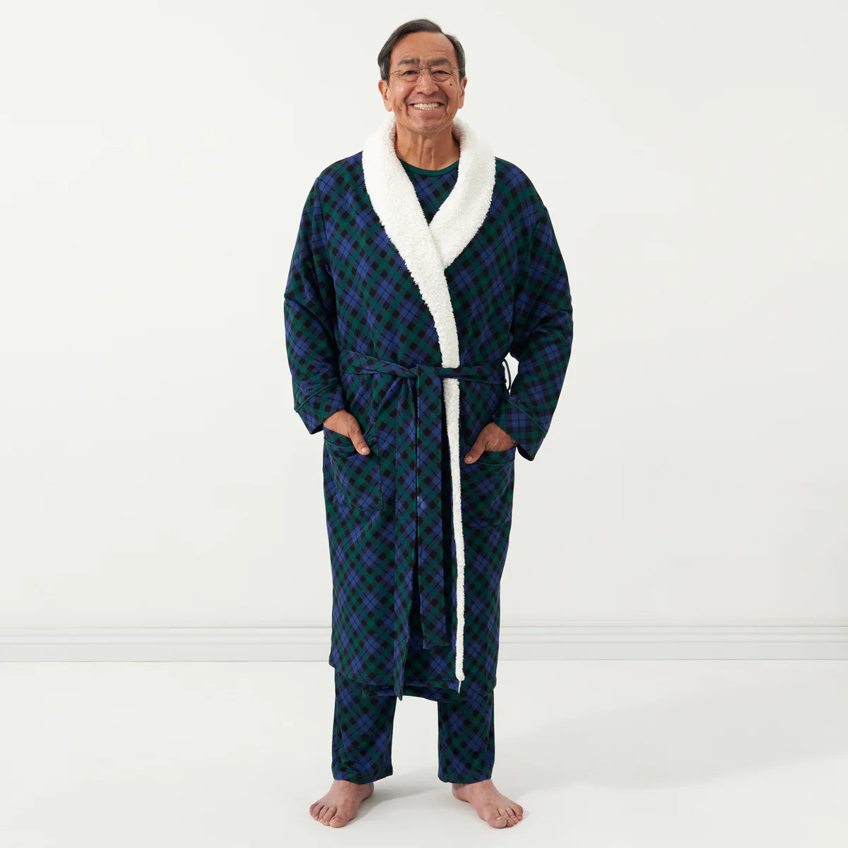 Emerald Plaid Cozy Robe | Little Sleepies