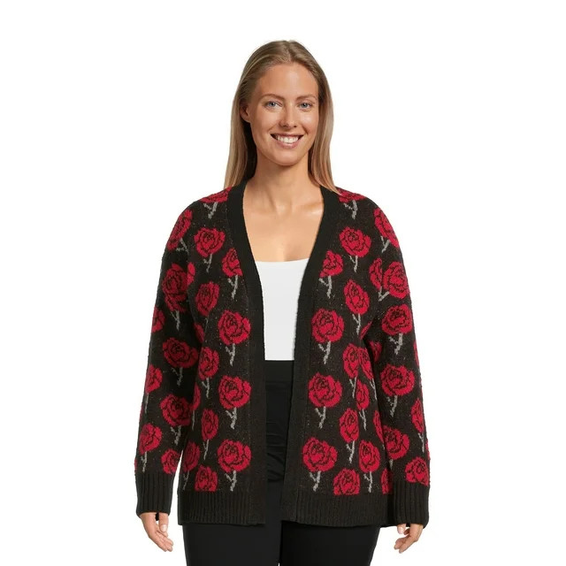 No Boundaries Juniors Plus Size Jacquard Cardigan - Walmart.com | Walmart (US)