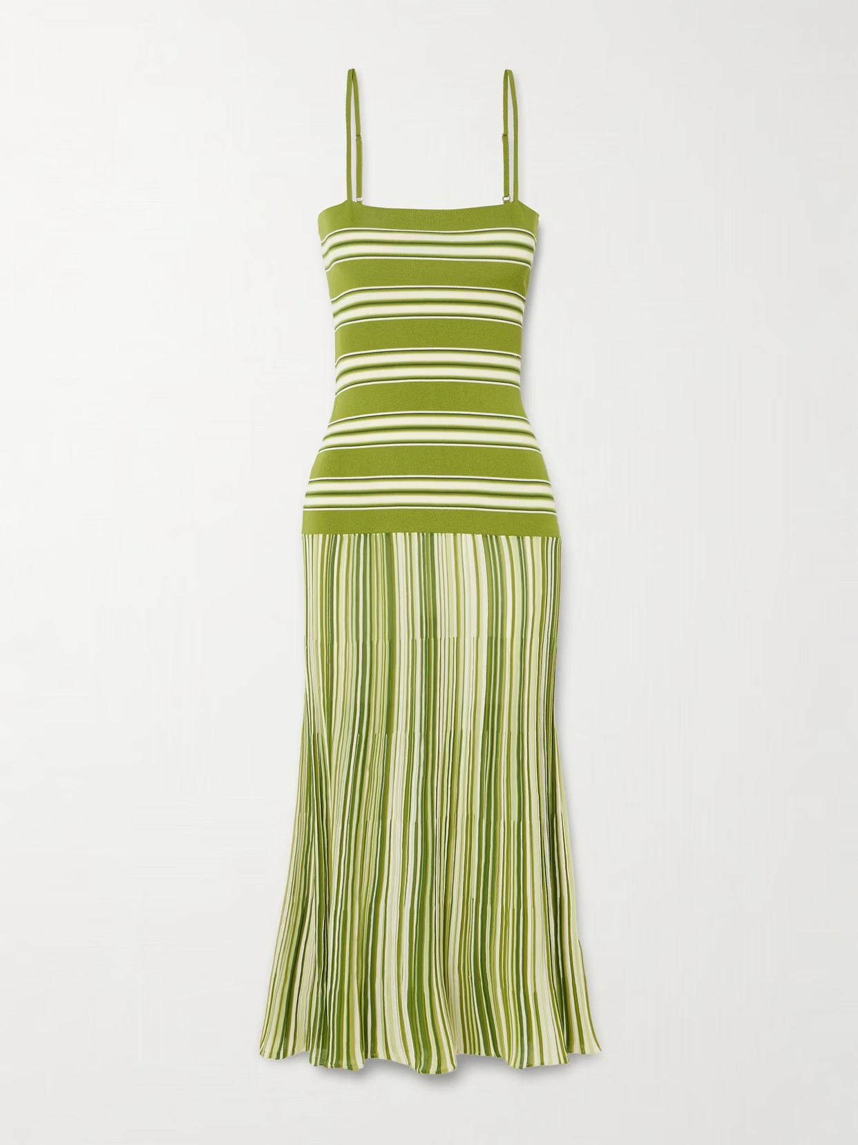 Faithfull - Esenia Striped Cotton-blend Maxi Dress - Green | NET-A-PORTER (US)