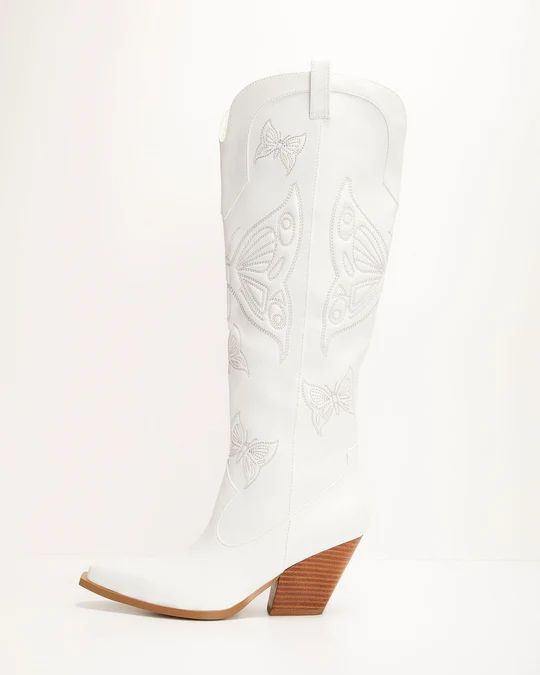 Emina Butterfly Embroidered Western Boots | VICI Collection