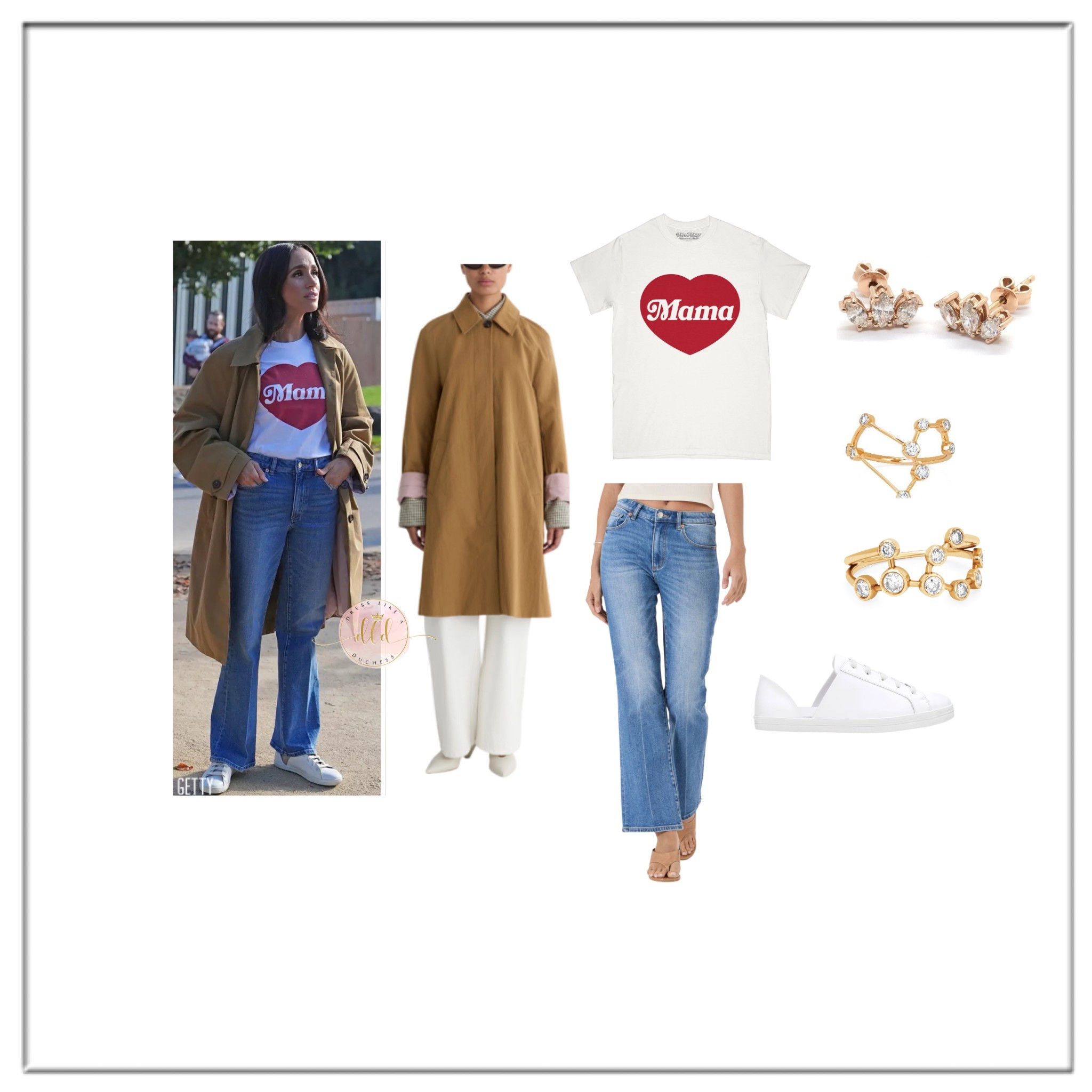 4/16/26 Meghan Markle on a Scar Tree Walk with Prince Harry in Melbourne wearing Friends and Frank Lou coat + Rollas Midtown boot jeans in Iris blue 