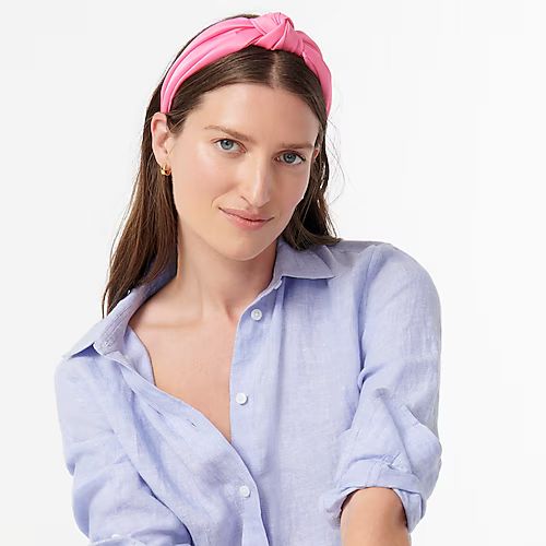 Knot headband in satin | J.Crew US