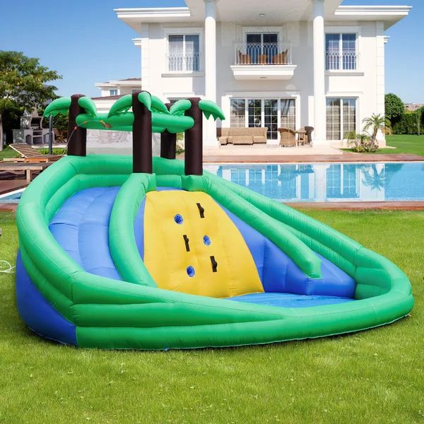 13.5' x 7' Bounce House with Water Slide and Air Blower | Wayfair North America