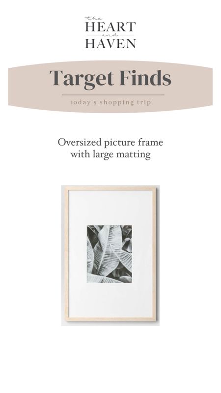 Large picture frame with oversized matting