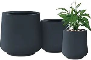 Kante 15.3"+11.6"+8.2" Dia Round Concrete Planter,Large Planter Pots Containers with Drainage Hol... | Amazon (US)