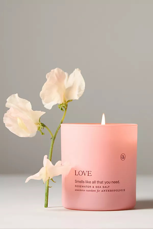 Anecdote Love Rosewater & Sea Salt Glass Candle | Anthropologie (US)