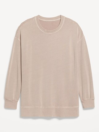 Oversized Boyfriend Garment-Dyed Tunic Sweatshirt for Women | Old Navy (US)