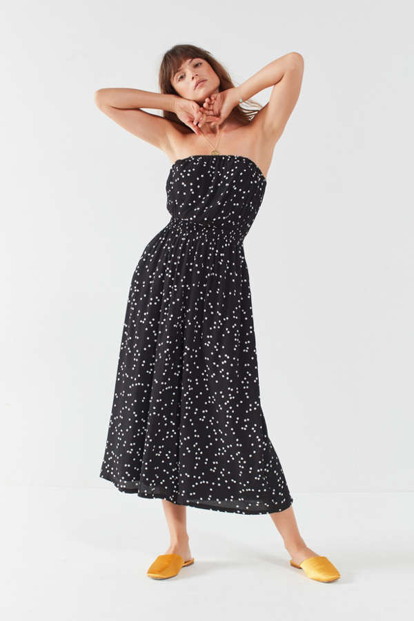 Silence + Noise Jackson Strapless Culotte Jumpsuit | Urban Outfitters US