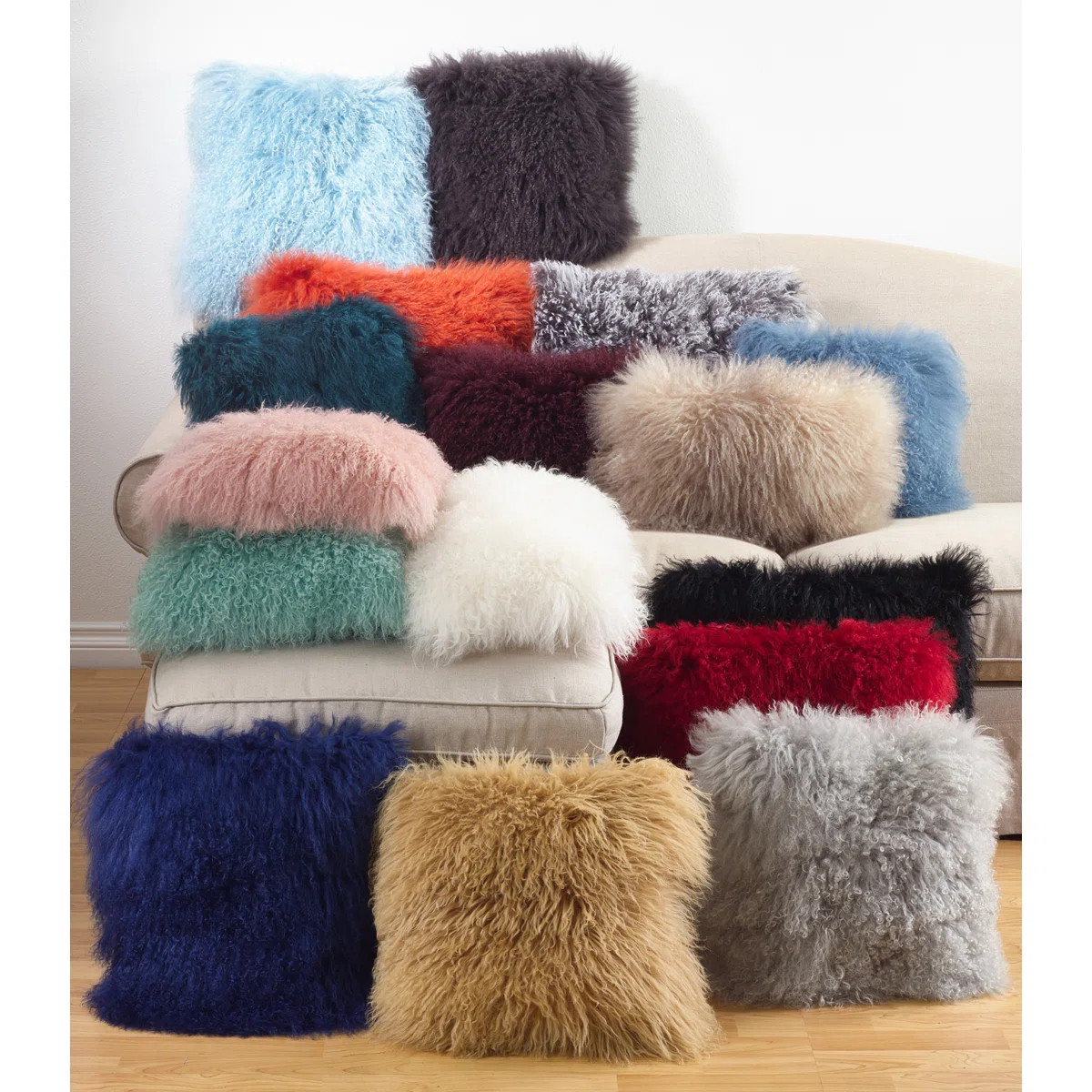 Iyana Lamb Wool Rectangular Pillow Cover & Insert | Wayfair North America