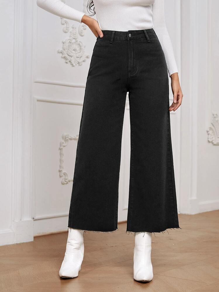 SHEIN Essnce High Waist Wide Leg Jeans | SHEIN