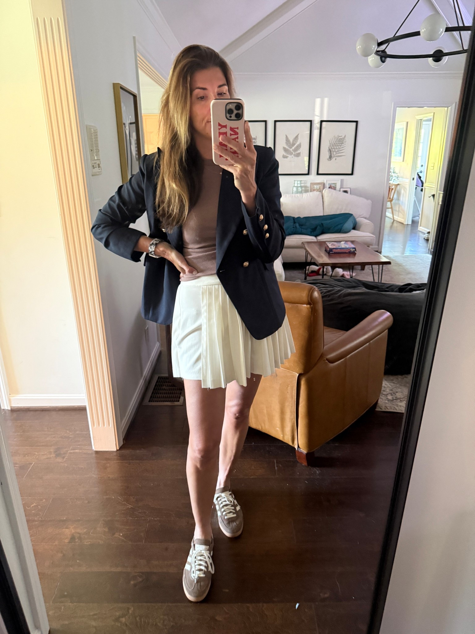 Wimbledon tennis core inspired outfit. Lioness button front jacket 

#LTKStyleTip #LTKWorkwear #LTKOver40