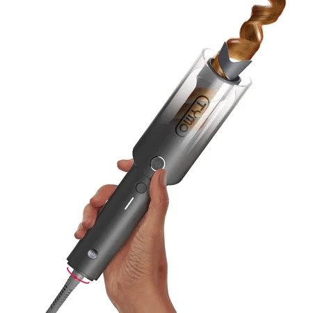 TYMO CURLPRO Automatic Curling Iron, Rotating Curling Wand for Lasting Beach Waves, 500M Ionic, Dual Voltage & Lightweight, 1 inch, Black Fade | Walmart (US)