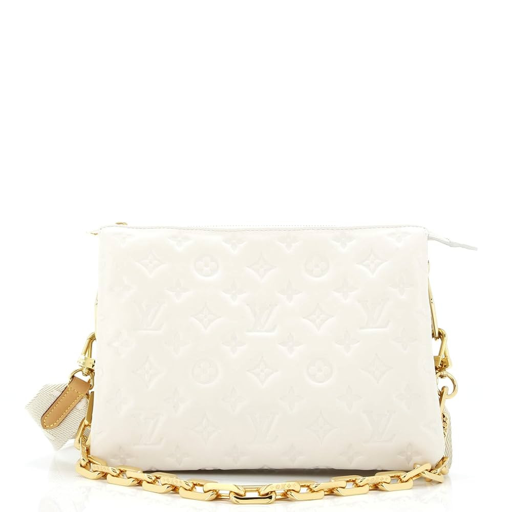 Amazon.com: Louis Vuitton, Pre-Loved Coussin Bag Monogram Embossed Lambskin PM, Neutral : Luxury ... | Amazon (US)