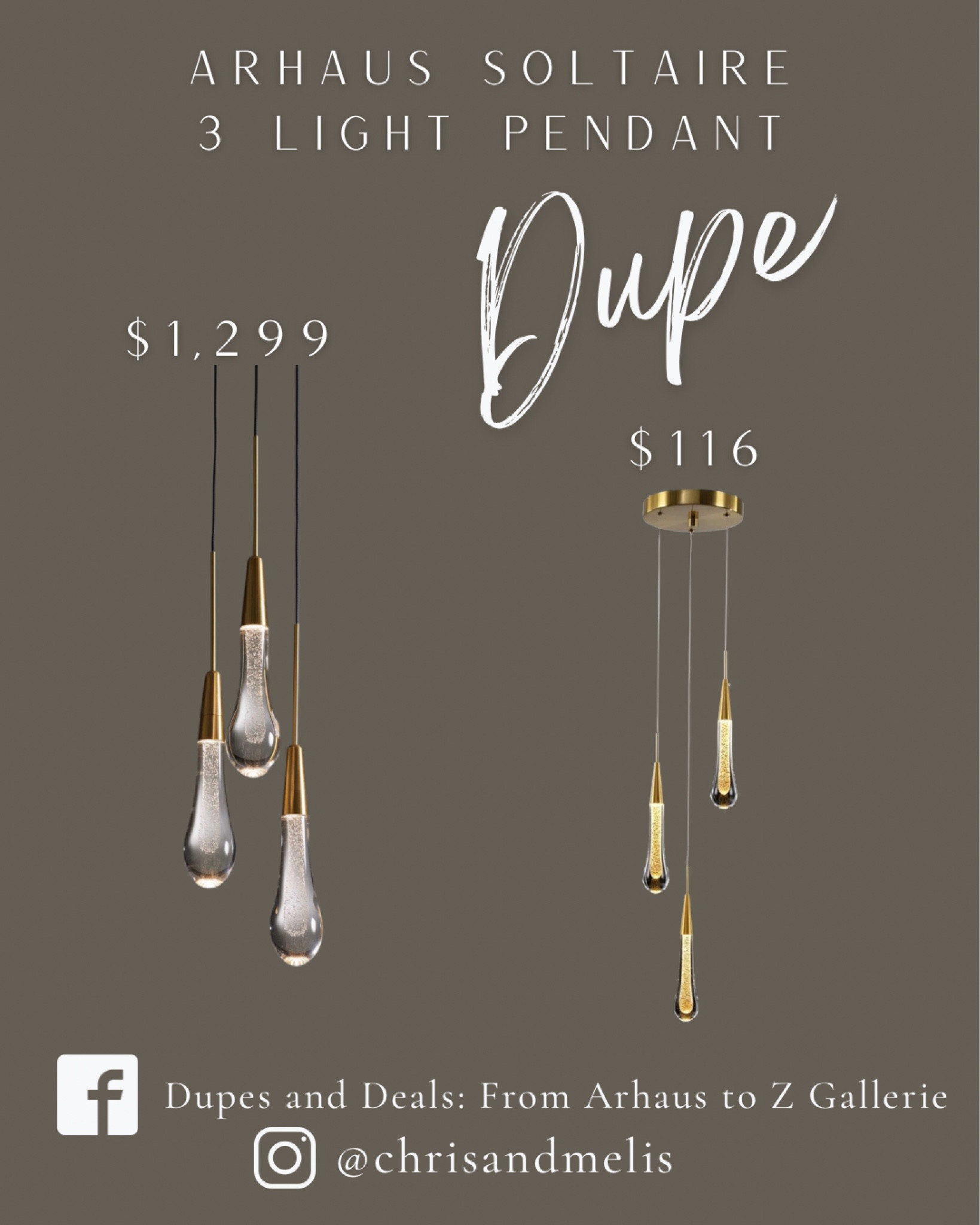 Arhaus lookalike for 10% of the price?! Yes please! Soltaire 3 light pendant dupe!

Light fixtures, pendant lighting 


#LTKsalealert #LTKhome