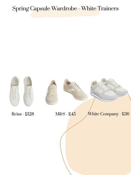 Spring capsule wardrobe - white trainers 