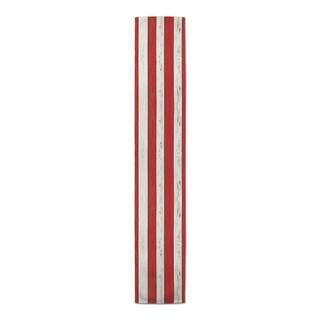 90" Red & White Distressed Stripes Table Runner | Michaels | Michaels Stores