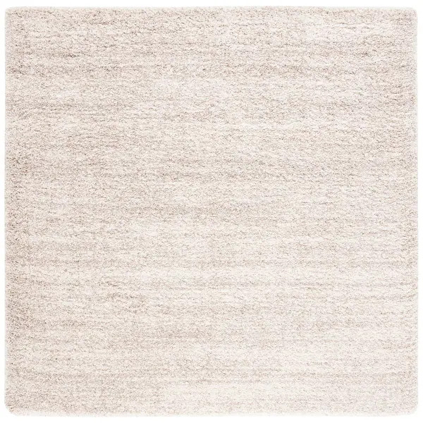 SAFAVIEH Hudson Shag Justine Modern 2-inch Thick Rug - 8' x 8' Square - Ivory/Beige | Bed Bath & Beyond
