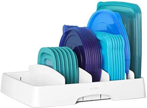 YouCopia StoraLid Food Container Lid Organizer, Large, Adjustable Plastic Lid Storage for Kitchen Ca | Amazon (US)