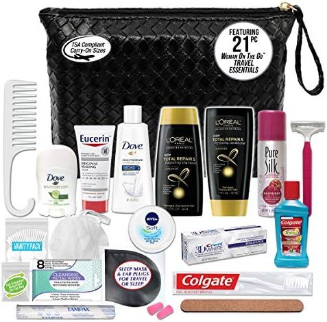 Convenience Kits International Women’s Premium 21-Piece Kit with Travel Size TSA Compliant Esse... | Amazon (US)