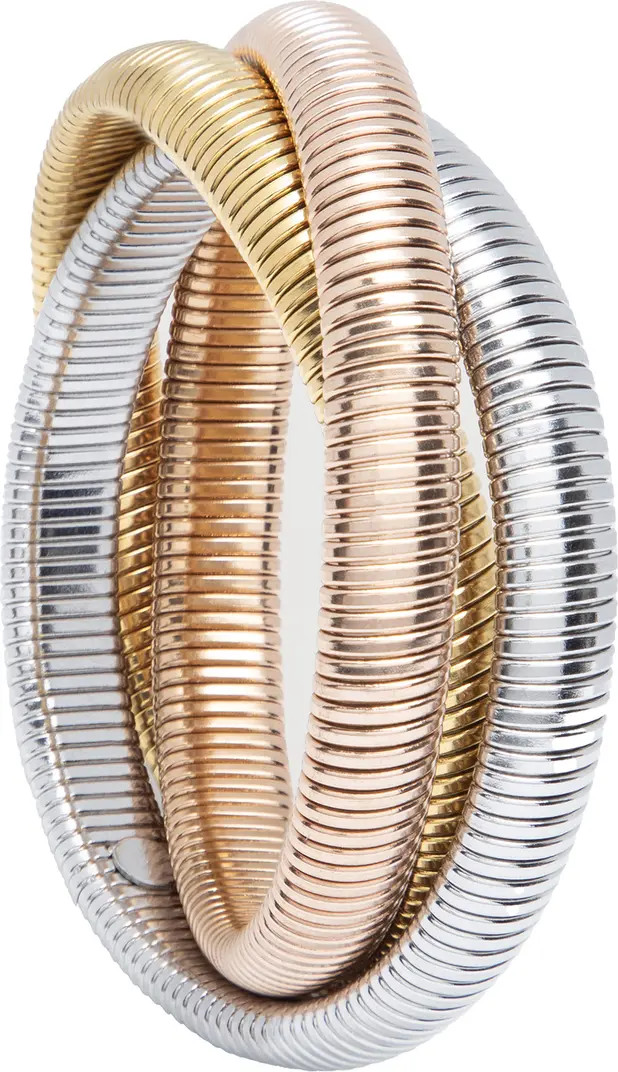 SAACHI Tri-Tone Coil Wrap Bracelet | Nordstromrack | Nordstrom Rack
