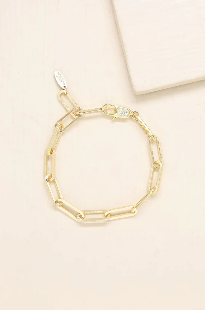 Interlinked 18k Gold Plated Chain Bracelet | Ettika