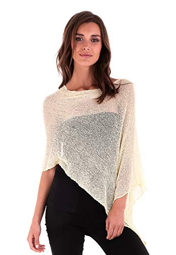 SHU-SHI Womens Sheer Knit Poncho Shrug Lightweight Cover Up One Size Fits Most | Amazon (US)