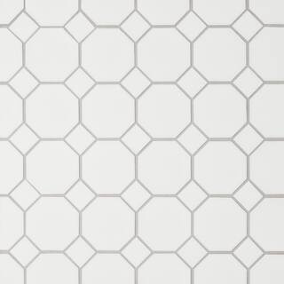 Bedrosians Le Cafe Specialty 2 in. x 2 in. Matte White Porcelain Mosaic Tile (9.36 sq. ft./Case) ... | The Home Depot